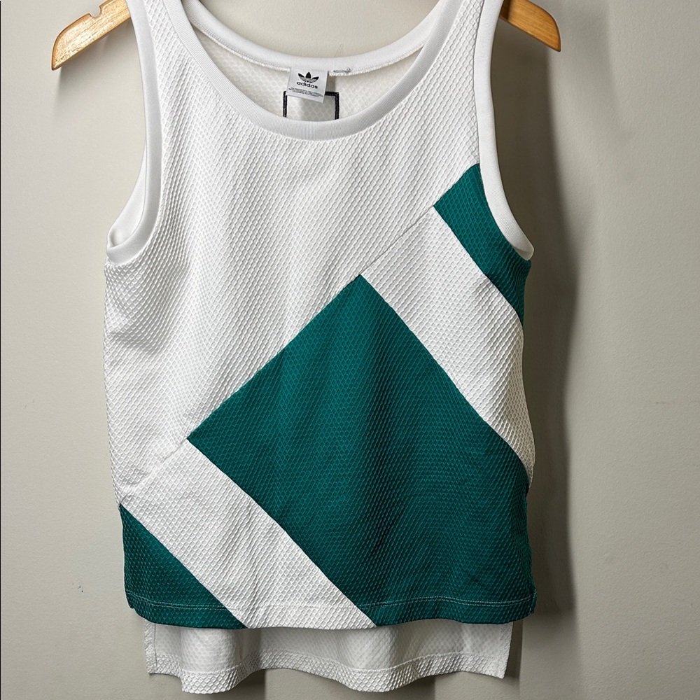 Adidas Women's Tank Top in White and Teal
